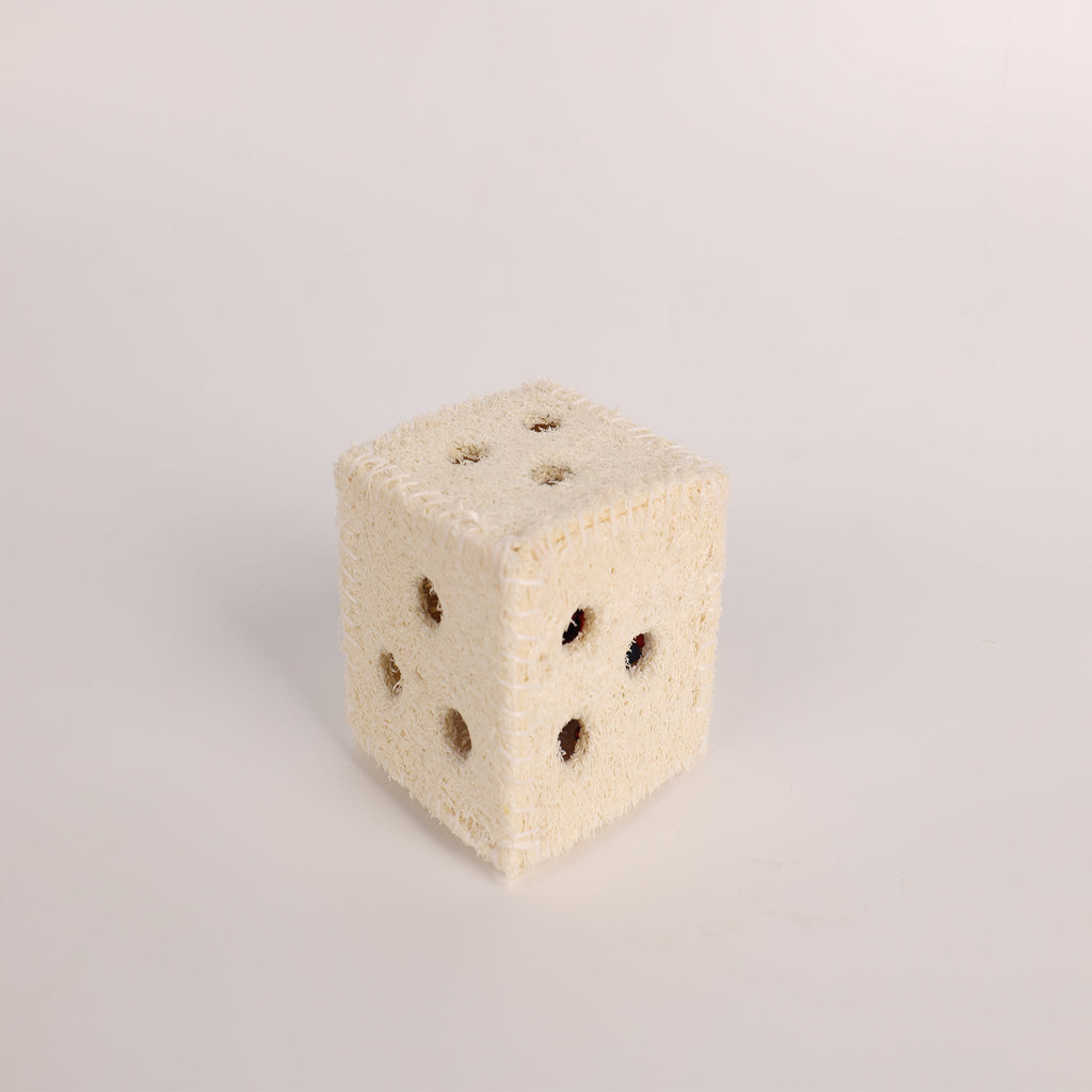 Bell Cube Dog Toy Cat Toy Natural Loofah Bite-Resistant