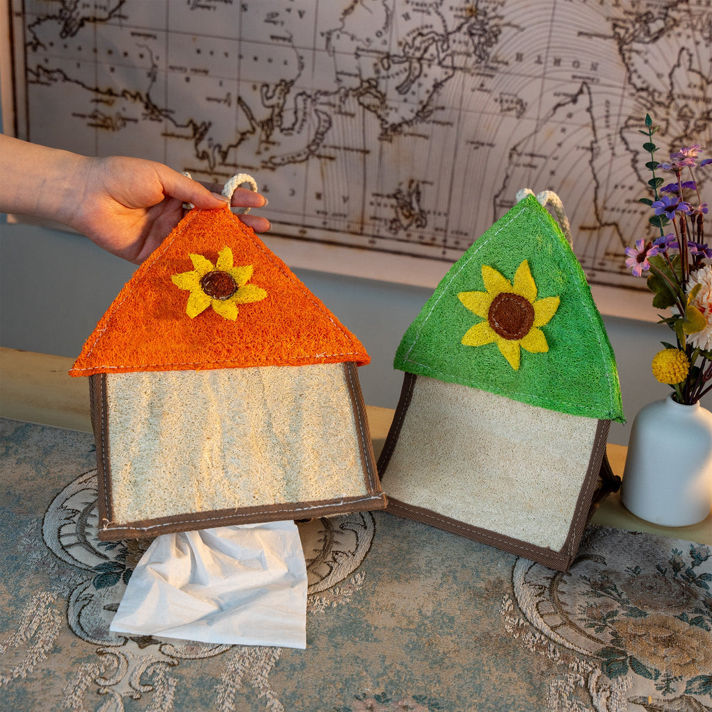Handmade Eco-friendly Loofah Tissue Holder