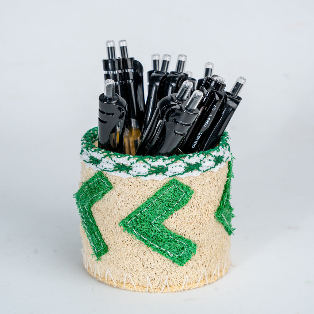 Loofah Pen Holders Home Decor Desks Shelves Coffee Tables