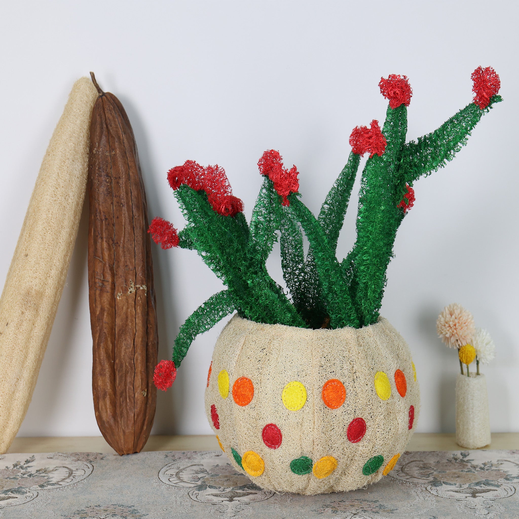 Breathable loofah grass basket urban jungle decor-ONLY2