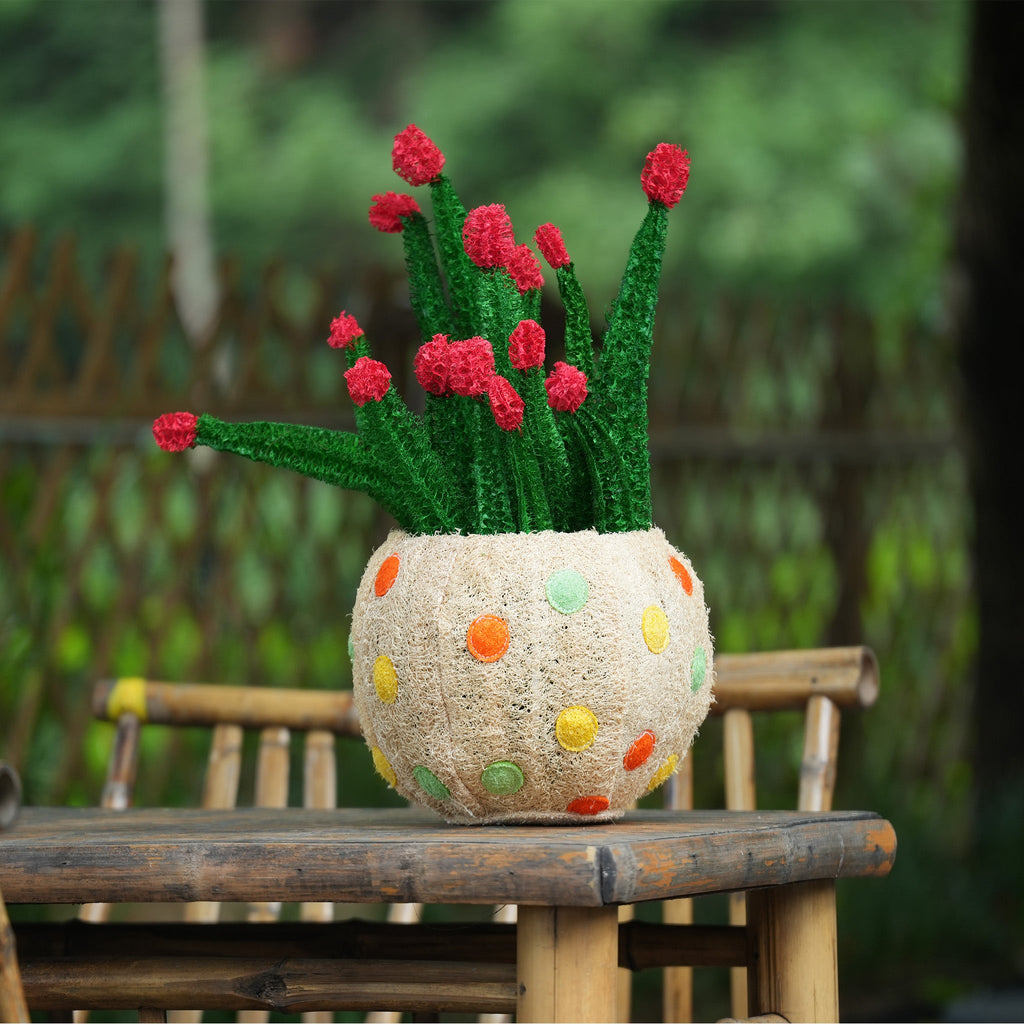 Breathable loofah grass basket urban jungle decor-ONLY2