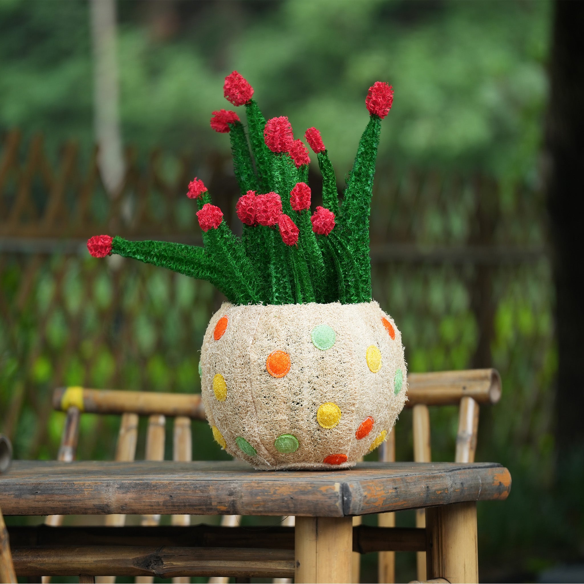 Breathable loofah grass basket urban jungle decor-ONLY2